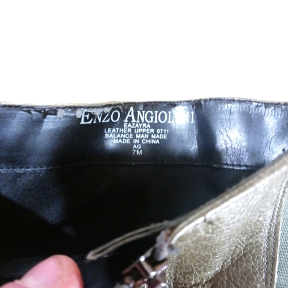 ENZO ANGIOLINI ZAYRA Tall Green Distressed Leather Riding Boots Women's size 7 M - Picture 10 of 11